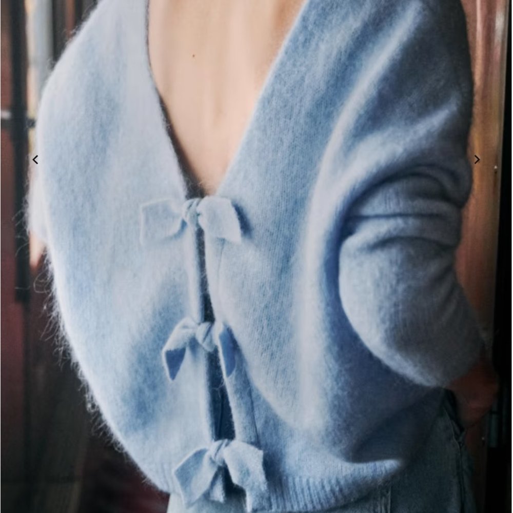 Sezane Aurette Sweater in Light Blue, Size S